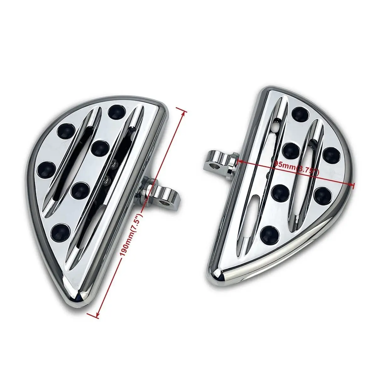 

Deep edge cut Stretched Floorboard for Harley street glide flhx passenger floorboards flhxxx rear pegs motorcycle chromed