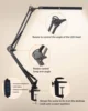 LED Folding Metal Desk Lamp Clip on Light Clamp Long Arm Diming Table Lamp 3 Colors Adjustable For Living Room Reading Computers 5