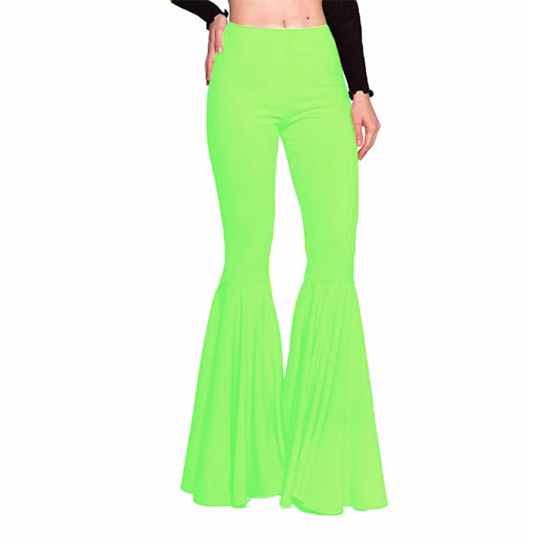 여성 하이 웨이스트 스키니 플레어 바지 슬림 피트 스트레치 바지 요가 플레어 바지 streetwear lady bodycon 섹시한 벨 바닥 스타킹
