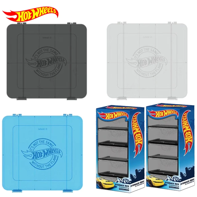 Original Hot Wheels Car Storage Box for Diecast 1:64 Voiture Display Box  Matchbox Collection Educational Boys Toys for Children