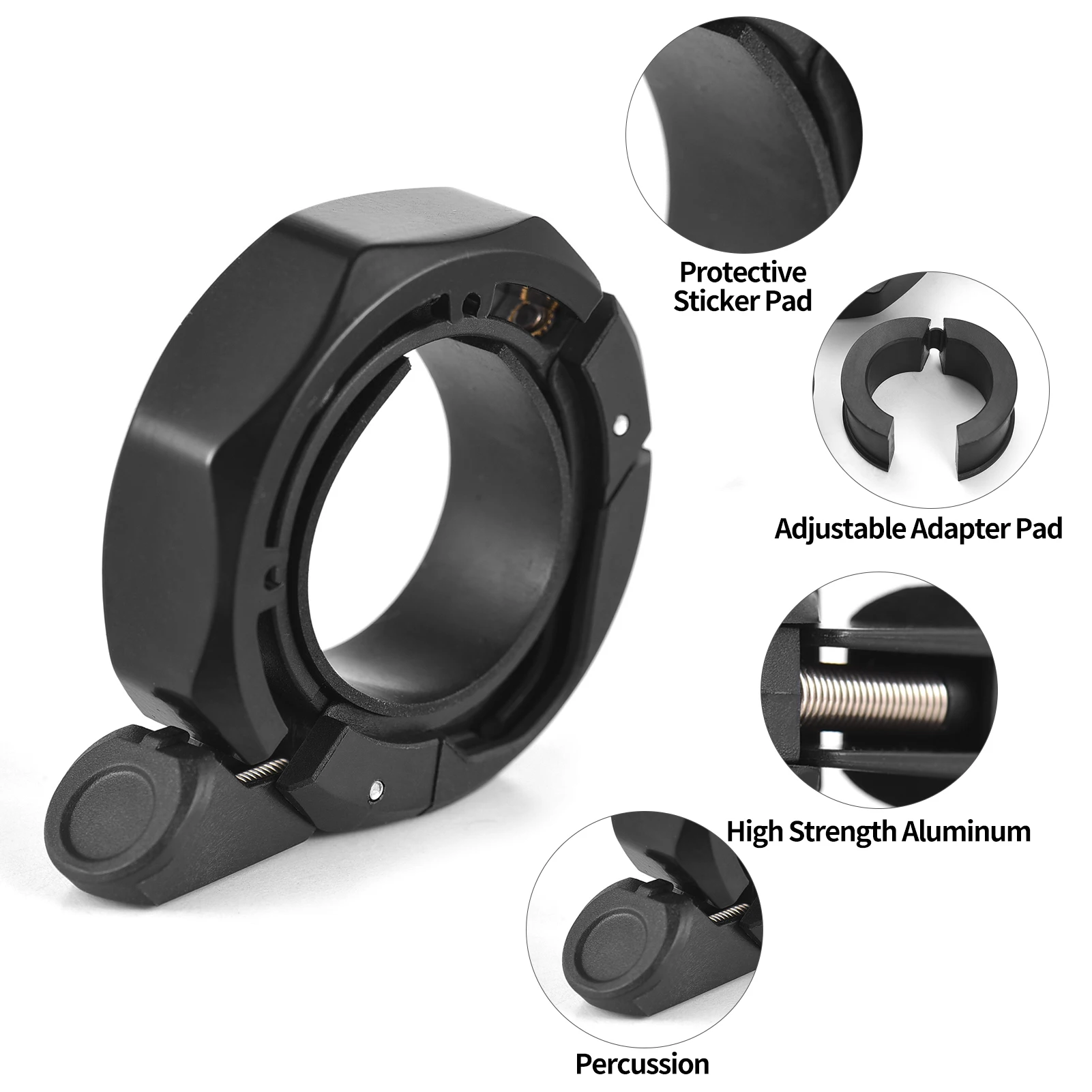 Bicycle Bell Bike Ring Bell with Loud Crisp Clear Sound for Mountain Bike Road Electric