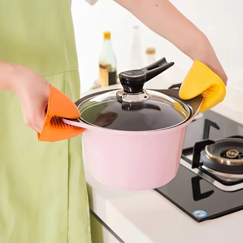 Silicone Mini Oven Insulated Hand Grip Anti scald Gloves Microwave Gloves Gripping Thick Oven Kitchen Cooking Tools Silicone Oven Mitts Kitchen Gloves Silicone Oven Gloves