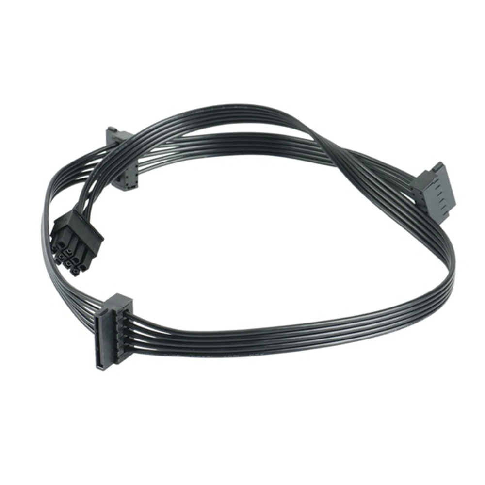 B02B-8 Pin 1 to 3 Port SATA Driver Power Supply Cable for Cougar CMX1200 CMX1000 CMX800 CMX700 CMX550, 8Pin to 3 SATA Cable