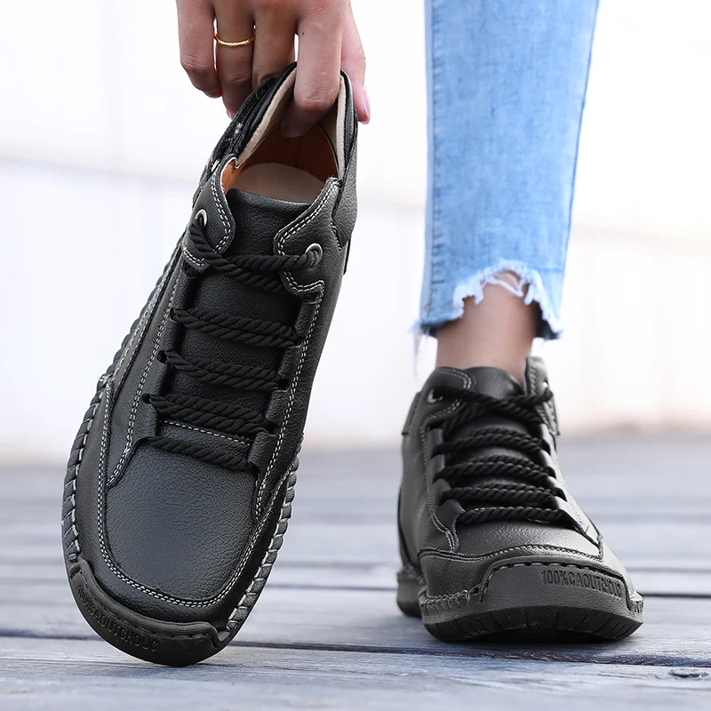 Vintage Women's Leather Loafers - Classic Fashion Design, Breathable Comfort for Spring/Autumn