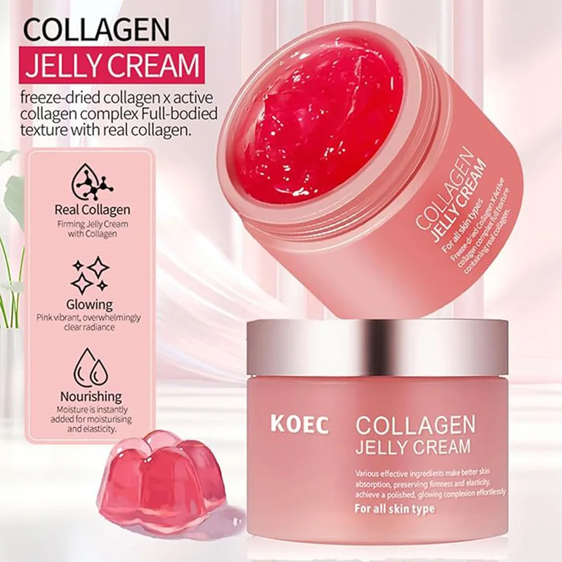 Facial Serum KOEC Facial Micro-needle Essence Shrinks Pores Remove Comedones Collagen Jelly Cream Nourishes Moisturizes Smooth Facial Care