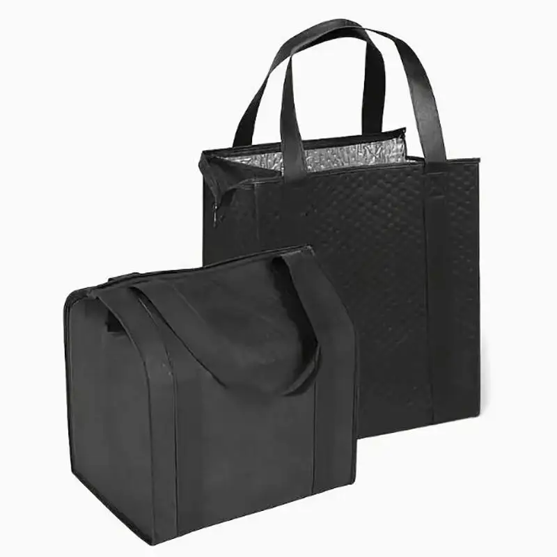 Insulated Shopping Bags for Groceries with Sturdy Zipper and Handles Large Foldable Washable Cooler Reusable Cooler Bags