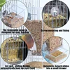 No Mess Bird Feeders Automatic Parrot Feeder Drinker Acrylic Seed Food Container Cage Accessories For Small And Medium Parakeets 4