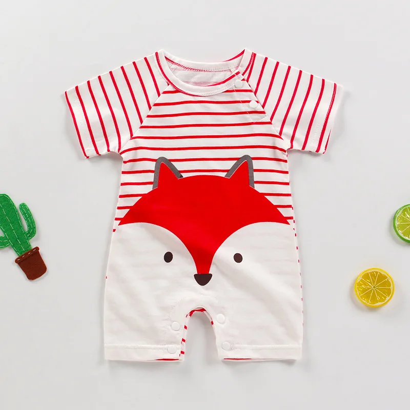 Baby rompers cotton jumpsuit cotton onesies baby jumpsuit Newborn Baby Clothes Girl Boy Cotton Jumpsuit Summer Short Sleeve Romper 0-12 Month Infant Toddler Pajamas One Piece Outfit