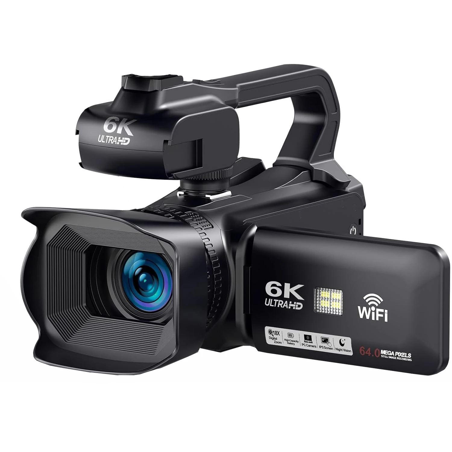 Cheap High Quality 6K Camcorder 64MP 18X Digital Zoom Video Camera