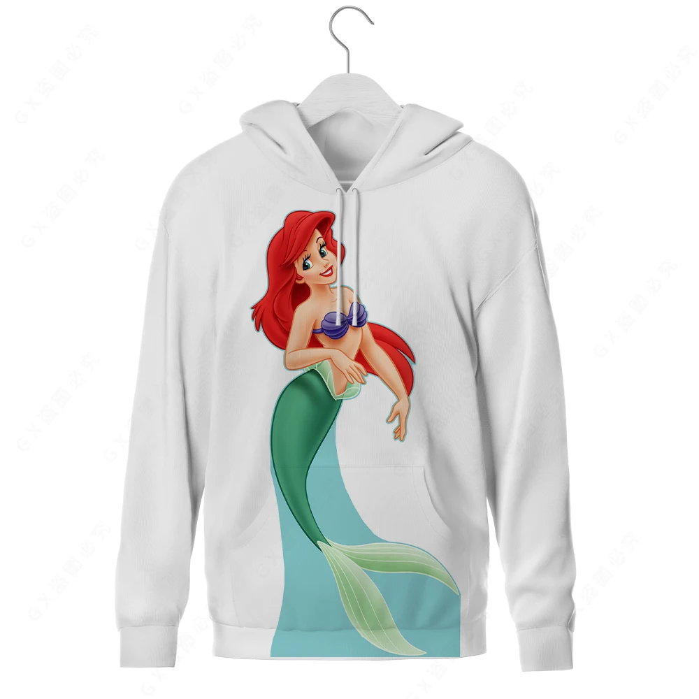 

NEW Disney Little Mermaid Hoodie women's autumn 3D printing couple men's women's children's animation Hoodie fashion Sweatshirt