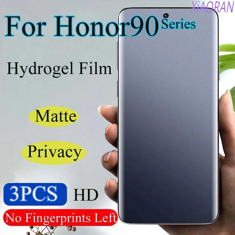 

Матовая Защитная пленка для экрана для Honor 90 Pro, Гидрогелевая пленка Privacy, Soft HD, защита от подглядывания, полное покрытие, синий свет