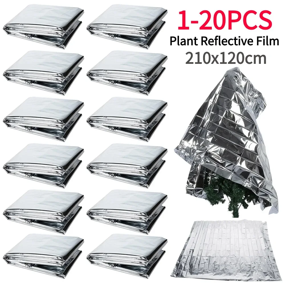 1-20PCS Silver Highly Reflective Films 210x120cm for Grow Tent Room Garden Greenhouse Farming Plant Growth Covering Foil Sheets