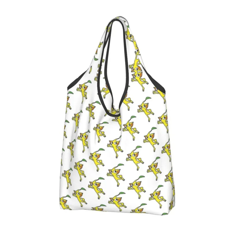

Large Reusable Pikmin 4 Grocery Bags Recycle Foldable Shopping Eco-Friendly Bag Washable With Pouch