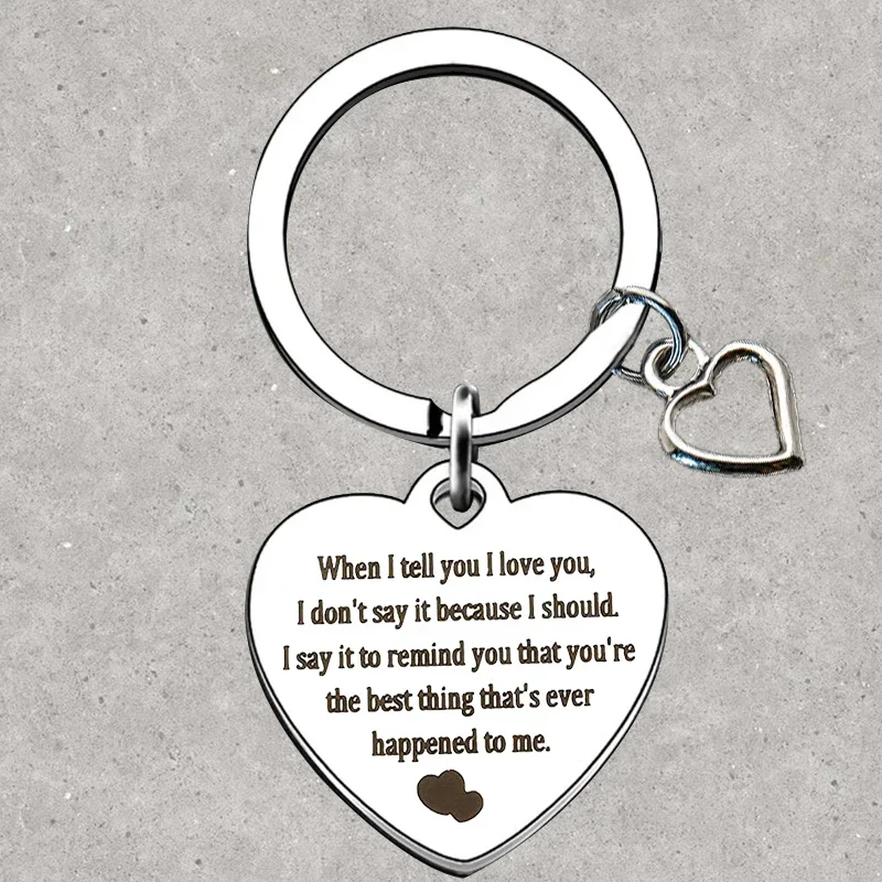 

Hot Valentines Day Gifts Keychain Boyfriend Girlfriend Husband Wife Key Chain Pendant Jewelry Anniversary Gift