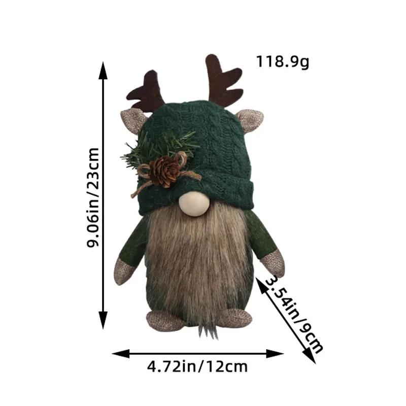 Cute Antlers Knitted Doll Window Decorations Holiday Forest Faceless Old Desktop Ornaments Identity V Plush plush toy plush doll