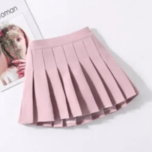 Preppy-Faltenrock-Set für Mädchen – weißer und schwarzer Skort für die Schule, lässiges Sommeroutfit für Kinder von 5–12 Jahren – Detail 8