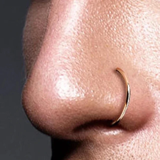 Alloy Fake Nose Piercing Nose Clip  Fashion Body Jewelry Fake Nose -  Fashion Punk - Aliexpress