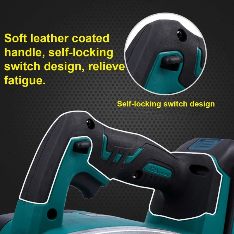18V 15000rpm Rechargeable Electric Planer Cordless Hand Held Wood Cutting Woodworking Fit For Makita 18V Battery Power Tool 5