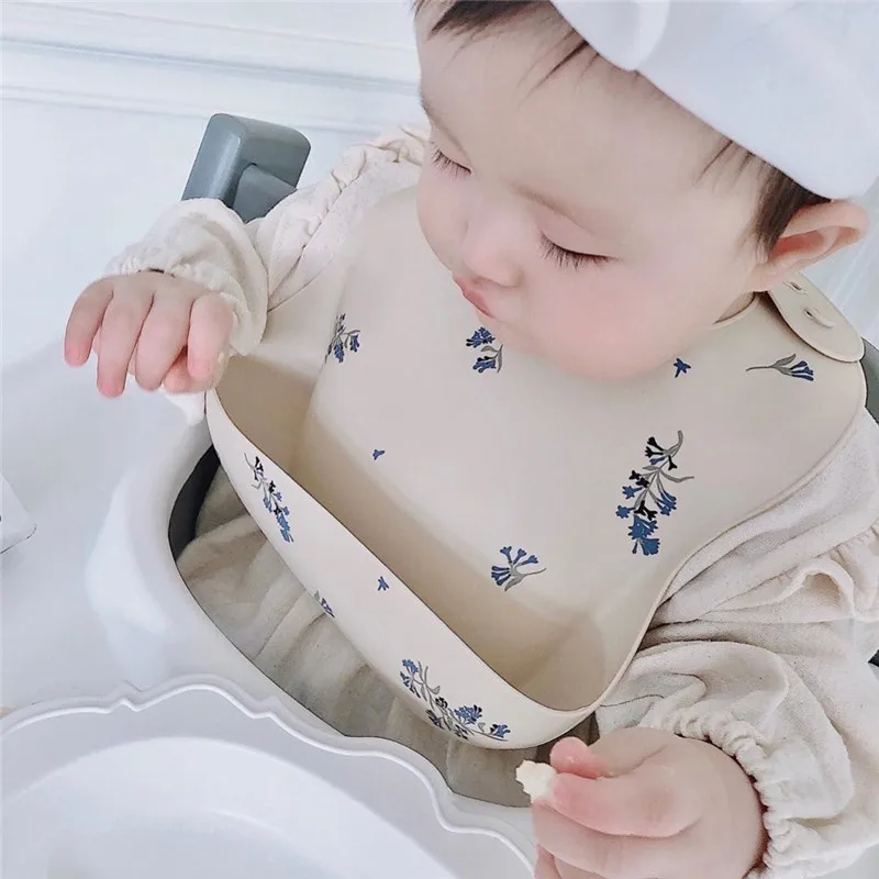 실리콘 턱받이 식사 방오 방수 턱받이 음식 가방