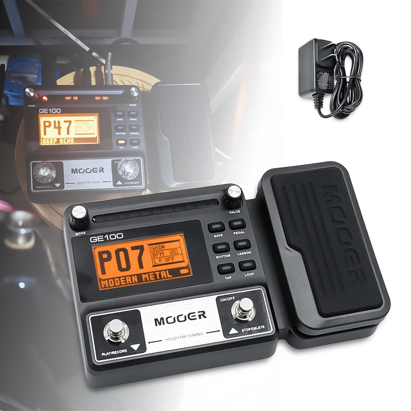 MOOER ギターペダル GE100 ポータブルマルチエフェクター ドラムマシン