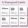 Soap Dispenser Brown Wall Mounted Shampoo Shower Gel Lotion Refillable Empty Bottle with Label Tray Kitchen Accessories 500ML 6
