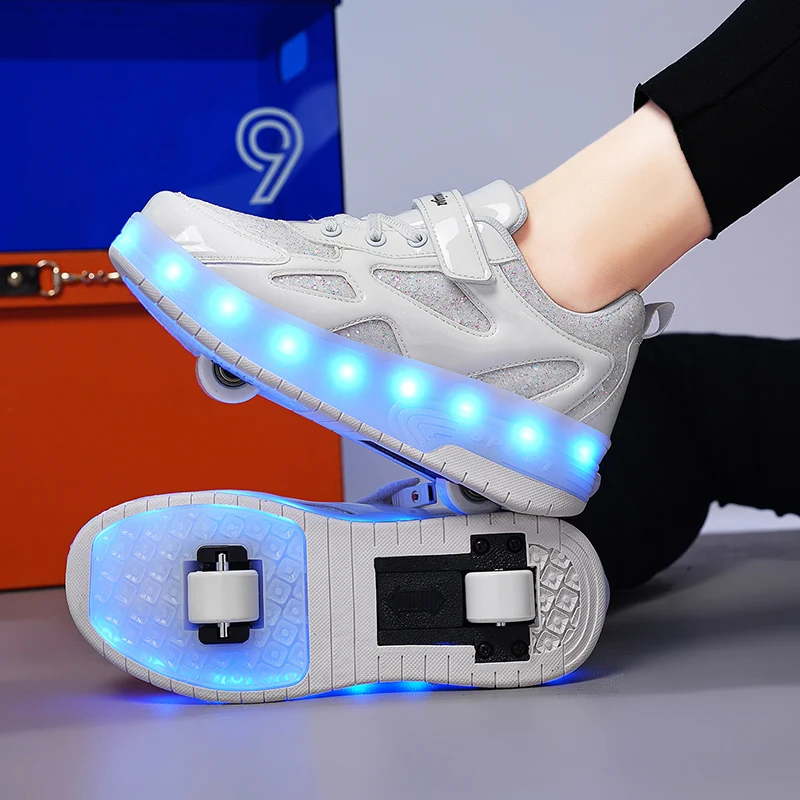 Roller Skates Inline Roller Skates Children Removable Wheeled Shoes