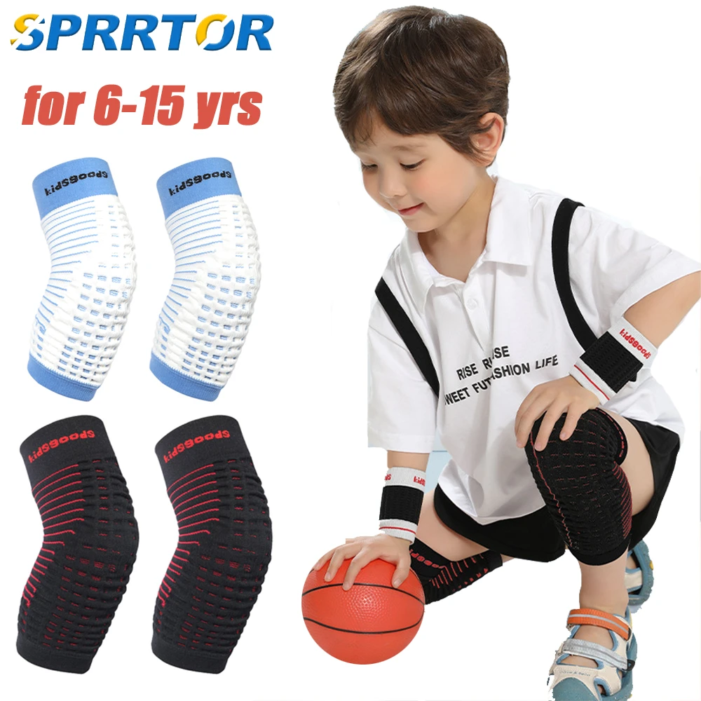 1Pair Knitted Kids Knee Sleeve Brace Children Knee Support Compression