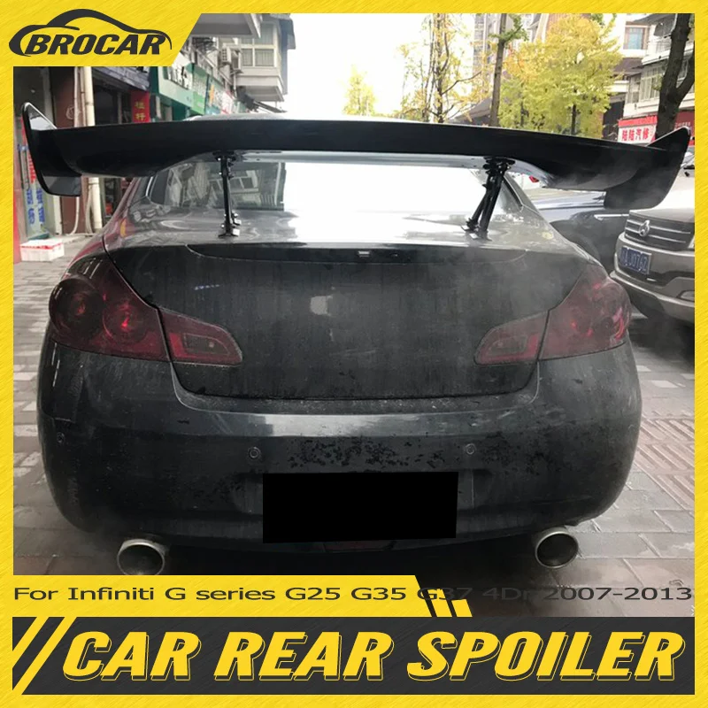 

For Infiniti G series G25 G35 G37 4Door 2007--2013 high quality ABS plastic unpainted color rear spoiler trunk boot wing spoiler