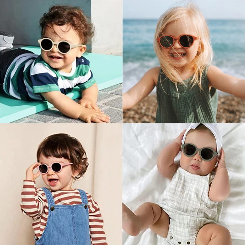 New Fashion Children Glasses Vintage Round Outdoor Sun Protection Baby Girls Acrylic UV400 Sunglasses Kids Eyeglasses_voghion.com