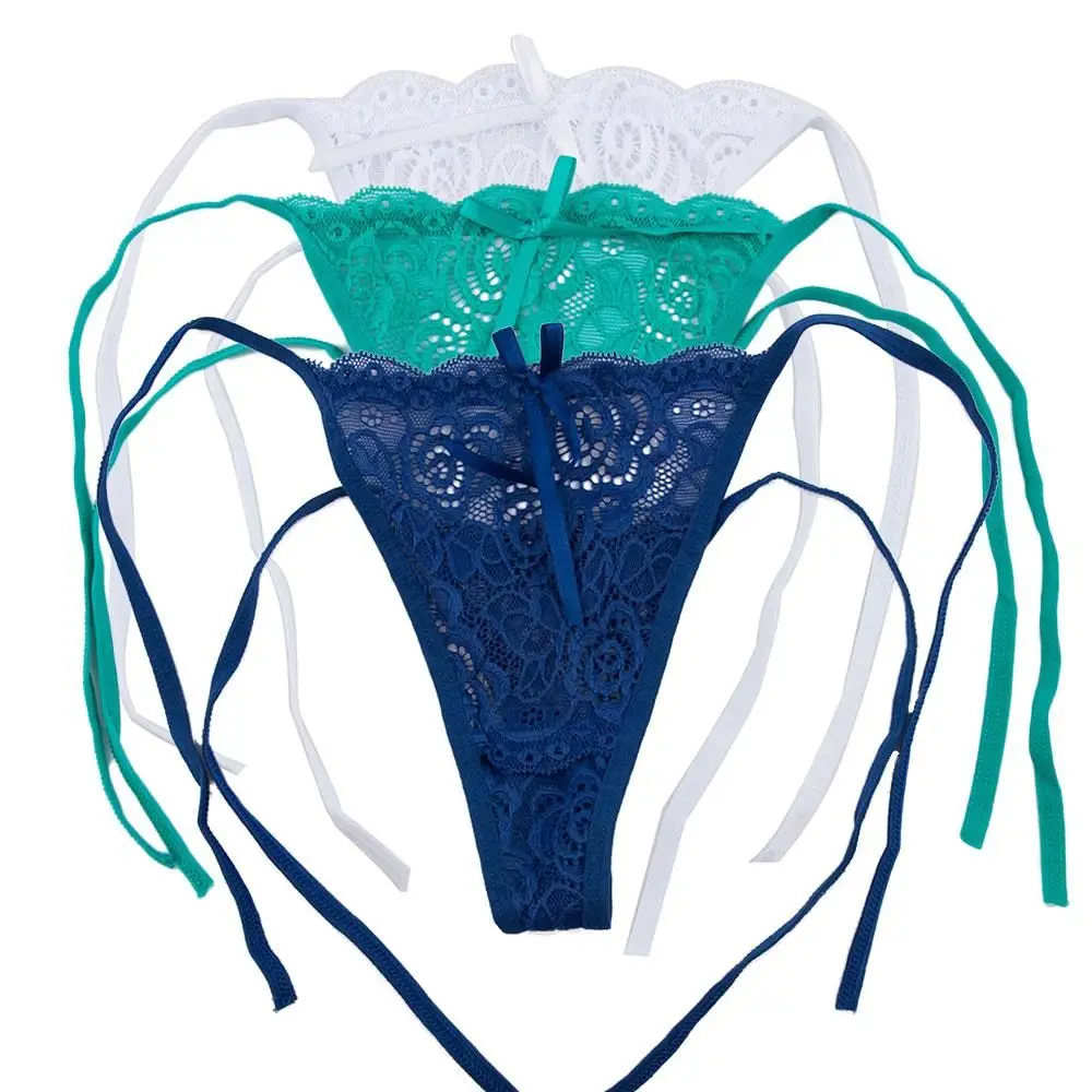 

Women's G-string Intimates Underwear Briefs Lace Floral Transparent Knickers Lingerie