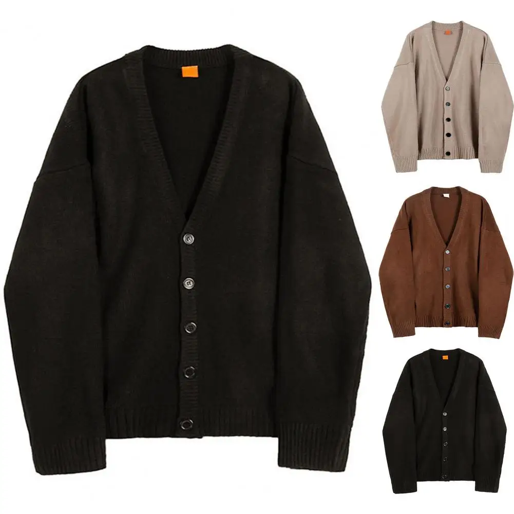 Description Picture 5 of itemCold Resistant Comfy Winter Buttons Solid Sweater Cardigan Knitwear for Dating
