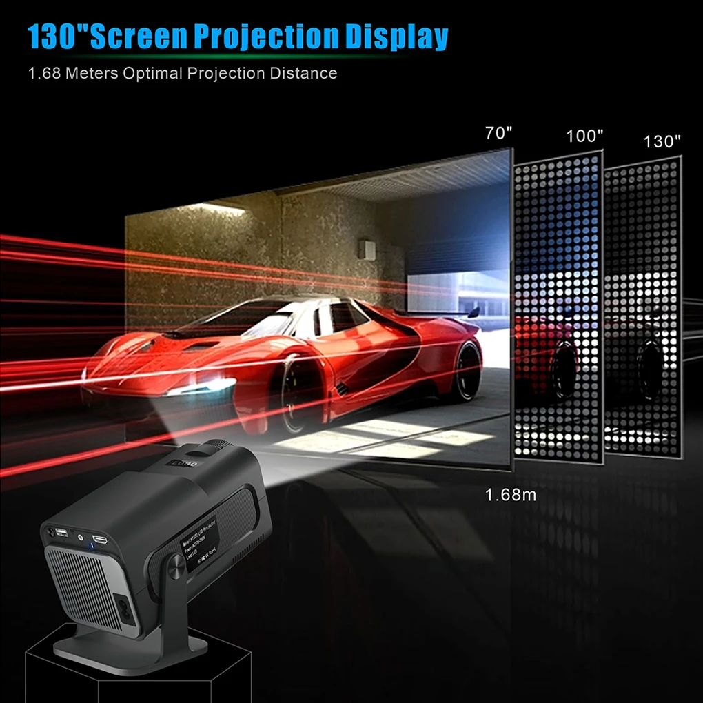 HY320 4K Android 11 Projector 1080P 390ANSI HY320 Dual Wifi6 BT5.0 1920x1080P Cinema portable Projetor