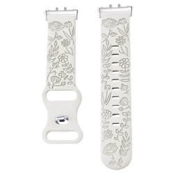 Floral Design Silicone Wristband - Galaxy Fit 3 (Apricot)