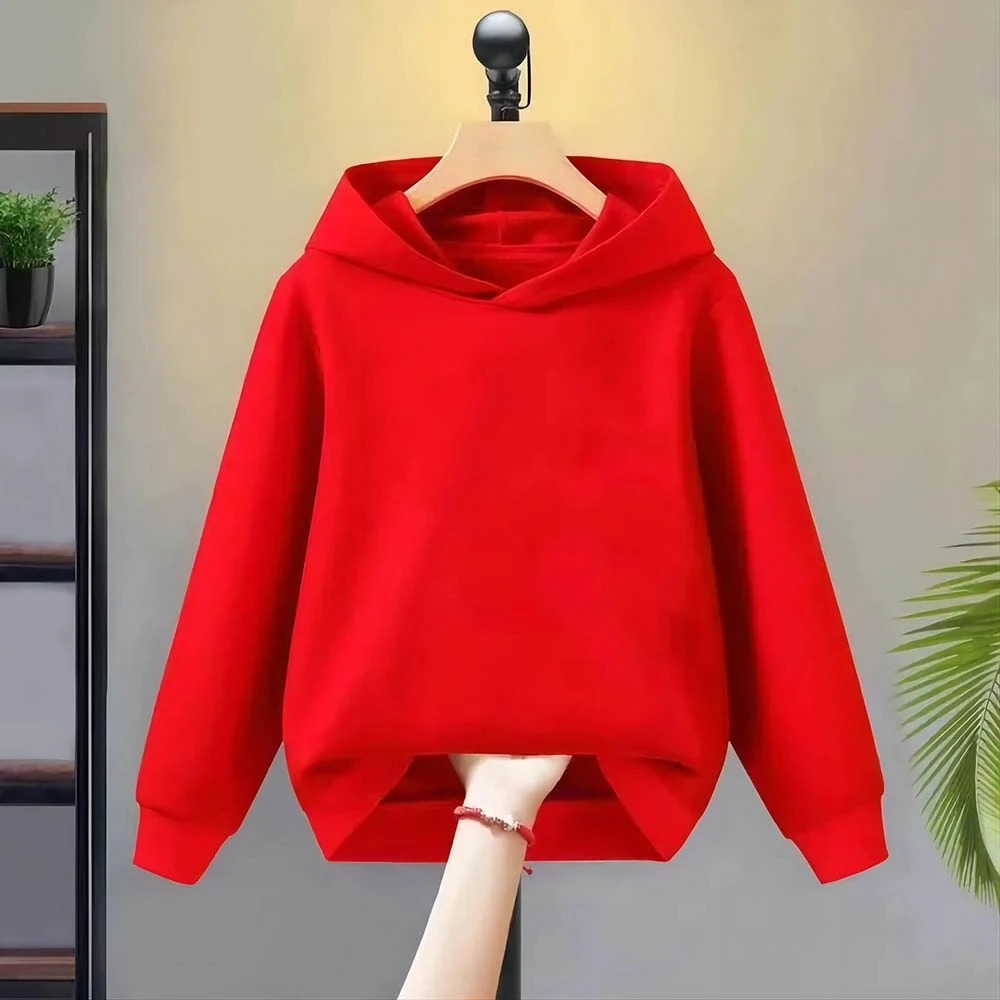 Kids' Hooded Sweatshirt for Boys & Girls Aged 3-12 | Multi-Color in Red, Pink, White & Black | Casual Versatile Kids' Top & Coat - 3