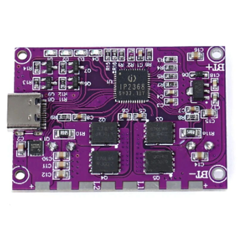 

1 шт. фиолетовый IP2368 100 Вт двунаправленный модуль быстрой зарядки с интерфейсом USB Type-C