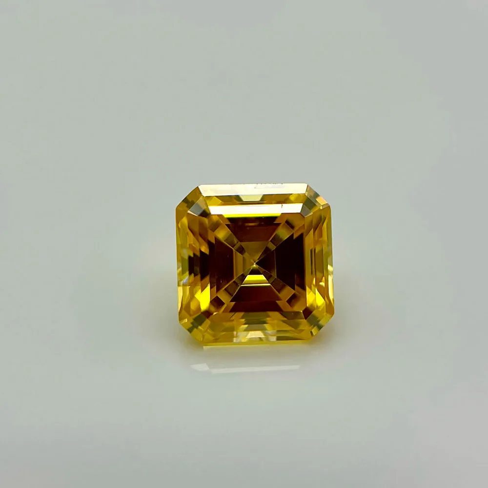 

Wholesale Size 5x5~10x10mm Yellow Color VVS1 Loose Moissanite Stone Asscher Cut shape With Certificate
