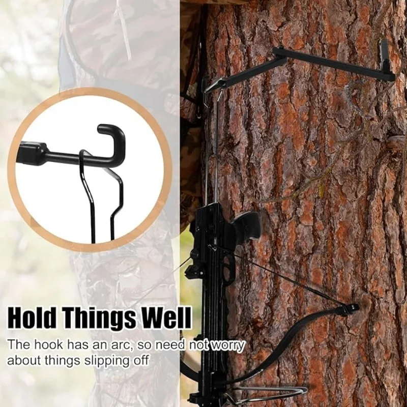 Hunting Tree Stand Highwild Tree Stands Screw in Steps Portable Folding Archery Bow Hook Bow Hanger Gear Holder Accessory