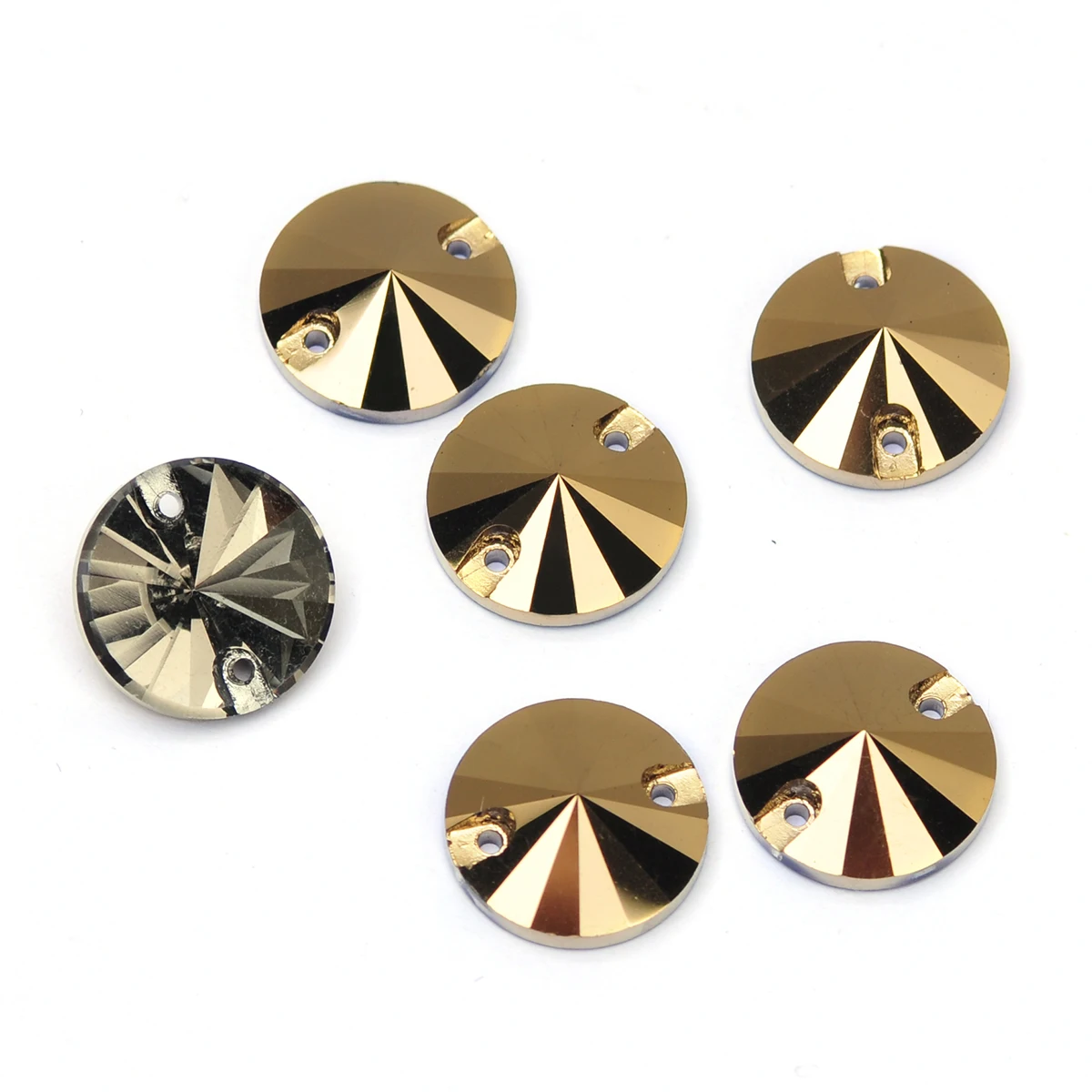 PUBRILEX K9 Gold TearDrop Dreieck rund Xirius Flatback Kristallglas Strass zum Aufnähen Strass Kleid Kleidungsstück Kleid Zubehör – Detail 2