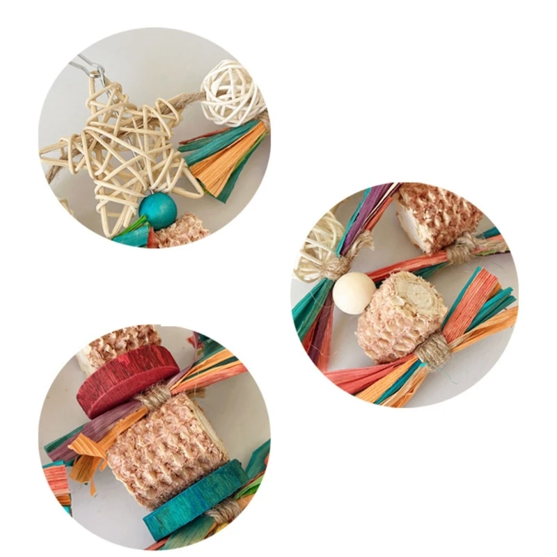 Small Bird Rattan Balls Shredding Biting Toy Birdcage Toy Cockatiels Tearing