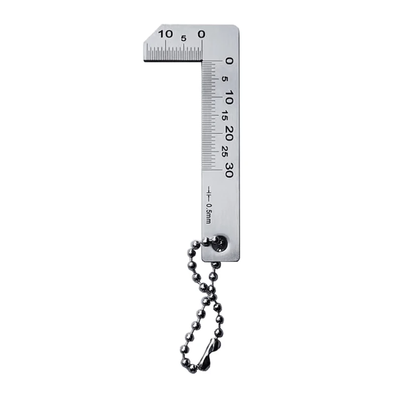 

Stainless Steel Chamfer Gauge 0-30mm Chamfered Ruler 0.5mm Scale 0.25mm Accuracy Drop shipping