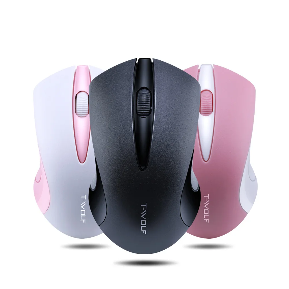 Mouse Computador sem Fio Mouse sem Fio Menina Bonito Mouse Óptico Mouse Moda Ratos para Computador Portátil 1600dpi Rosa - Imagem 4