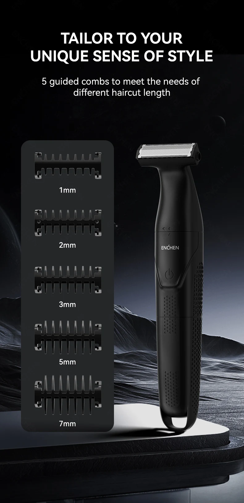 ENCHEN Spark 5 Waterproof Electric Shaver and Body Trimmer description image 8