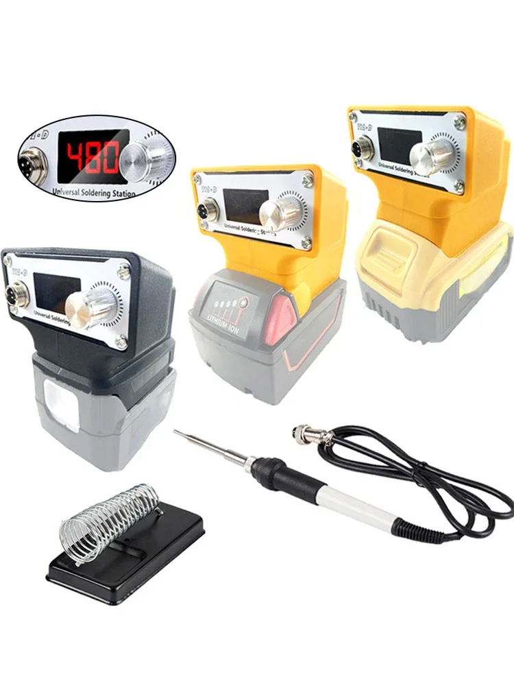 

Cordless T12 Soldering Iron Station for Makita/Milwaukee/Dewalt 20V 18V Li-ion Battery Electric Welding Station with LCD Display
