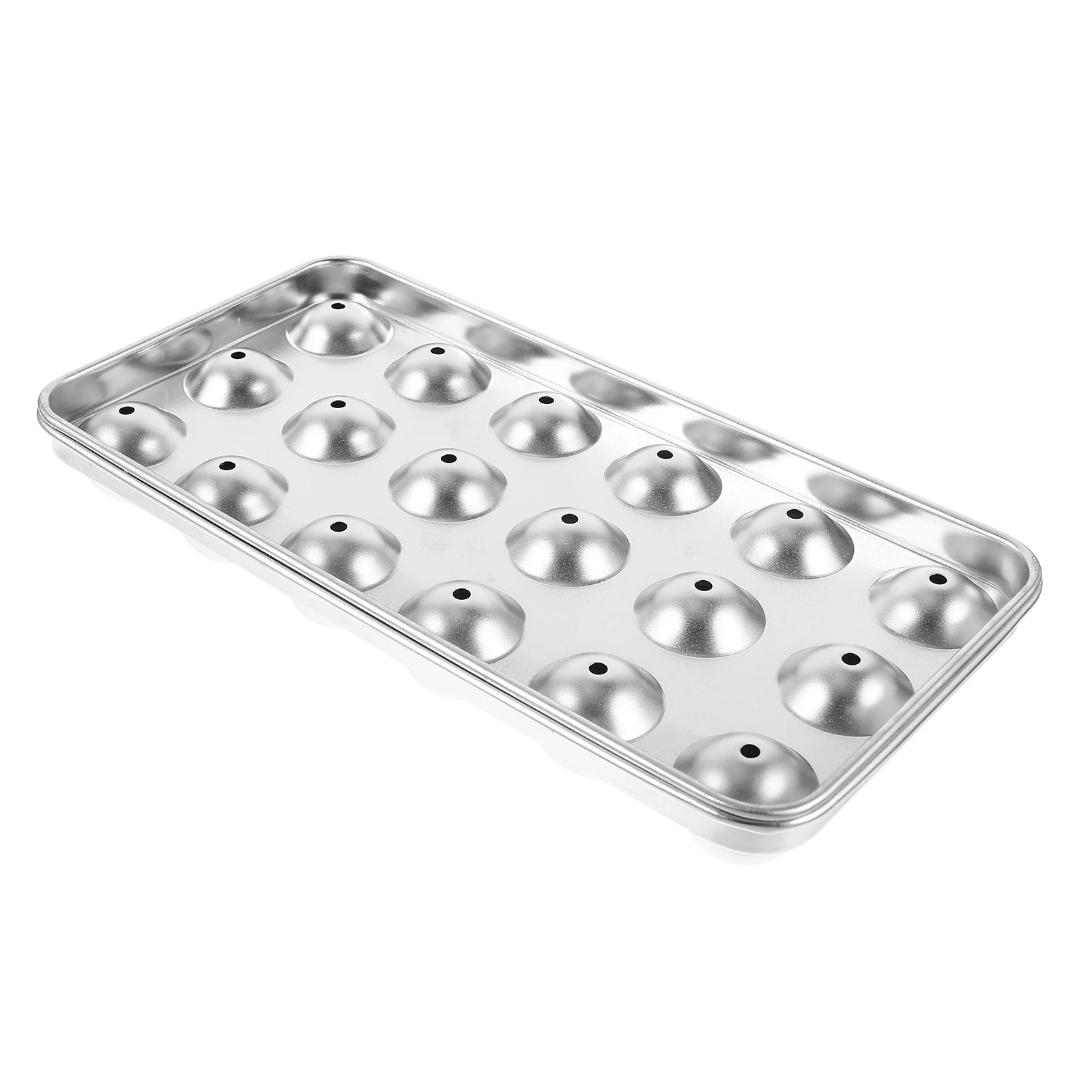 

1Pc Cavitie Round Ice Cube Tray Ball Shape Easy Take Out Ice Cube Maker (Silver)
