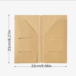 Kraft Paper File Folder for Refillable Travel Journals - Portable Passport Size Refill Insert Organizer (L)