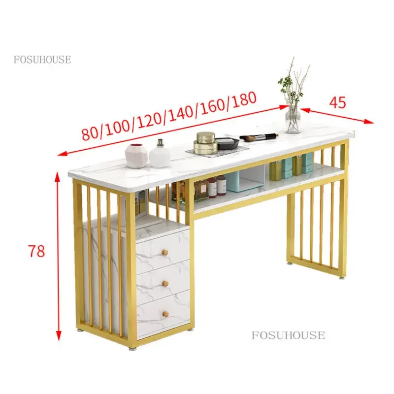 Nail table Nordic minimalist ins salon furniture nail tables luxury single professional manicure table beauty salon fashion nail table B