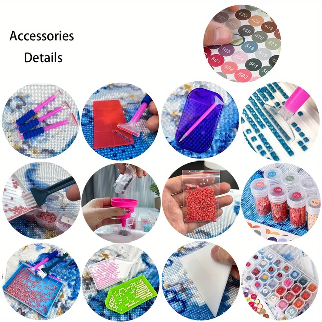 Diamond Painting Tool Set Storage Bag Tool Box Hand Luggage Tool Set 30 Tools 5