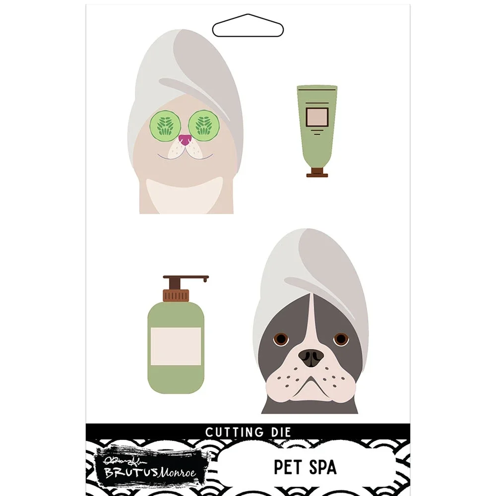 

Pet Spa Metal Cutting Dies Scrapbook Diary Decoration Stencil Embossing Template DIY Greeting Card Handmade 2023