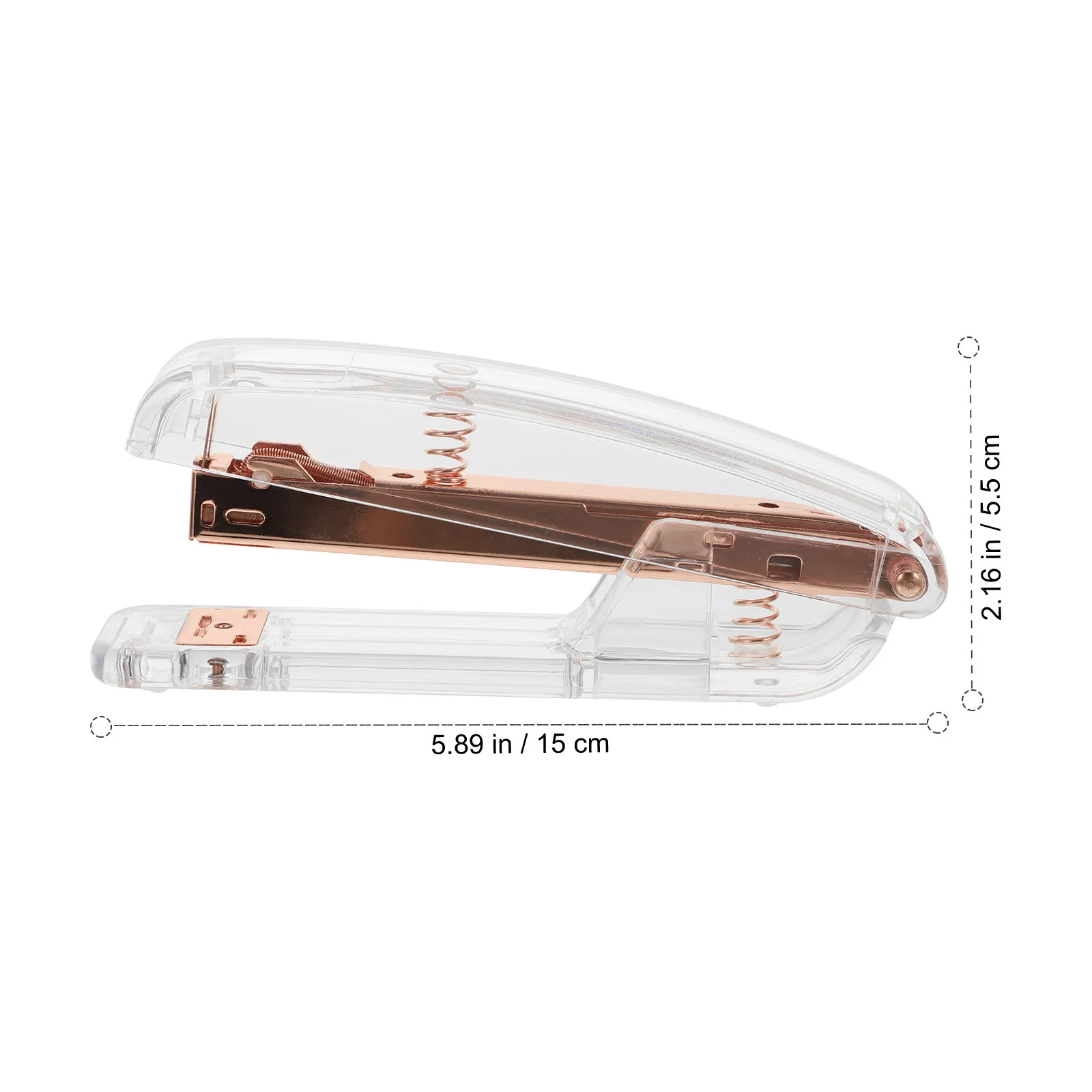 1Pcs 투명 책 스테이플링 도구 교실 홈 오피스 사용을 위한 전문 플라스틱 스테이플러 간단하고 편리한 디자인 데스크탑