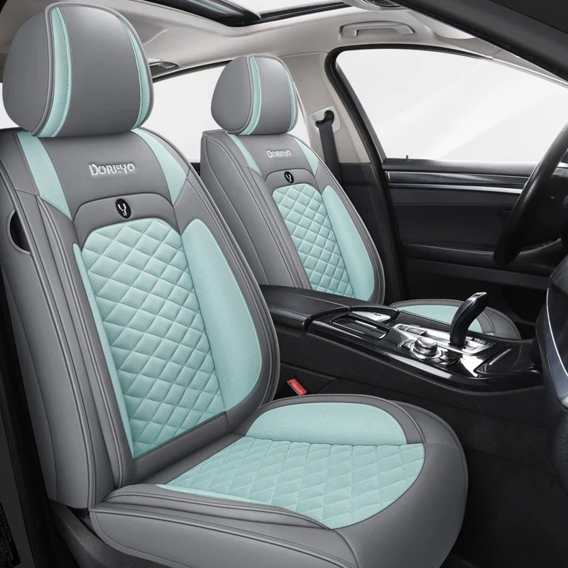 Coprisedili per auto a cinque posti design a rete a nido d'ape - immagine 2
